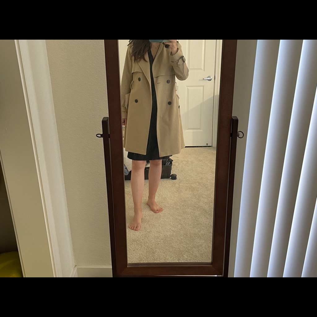 Club Monaco Trench Coat Camel